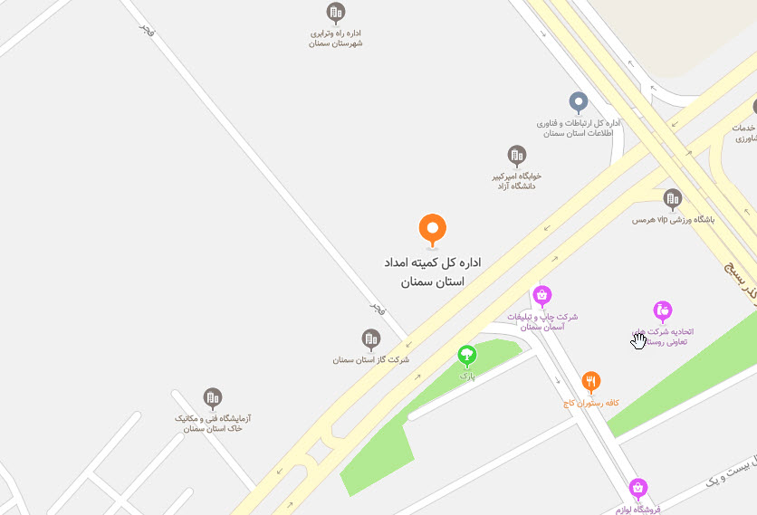 نقشه استان سمنان